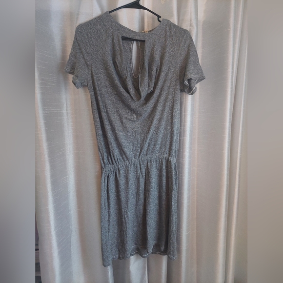Nwt Lanston Drape Tee Dress size medium Heather gray - Picture 3 of 10